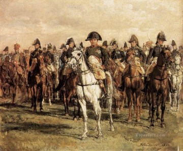  Meissonier Lienzo - Napoleón y su Estado Mayor militar Jean Louis Ernest Meissonier